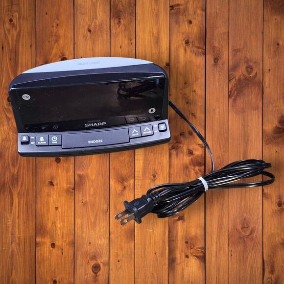 Sharp Digital Alarm Clock SPC1225 LED Display Nightlight Snooze Works Great - Picture 3 of 10